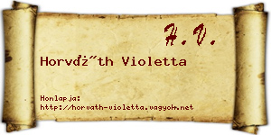 Horváth Violetta névjegykártya