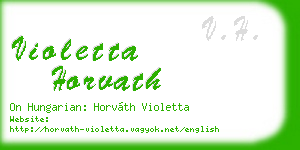 violetta horvath business card