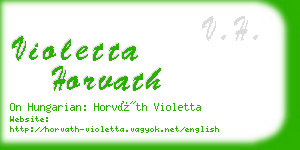 violetta horvath business card